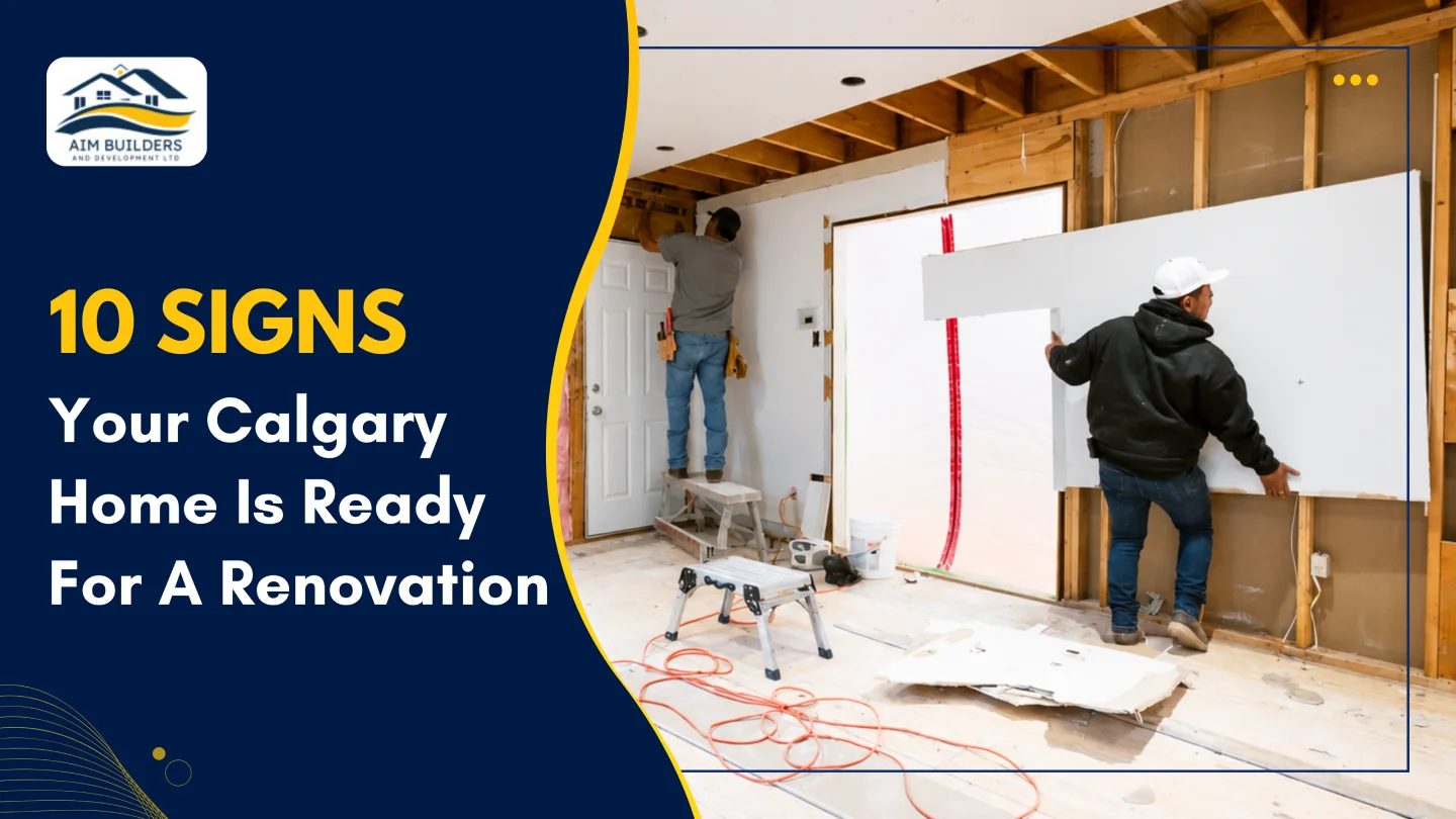 Calgary home renovation project showing contractors preparing a house for remodeling