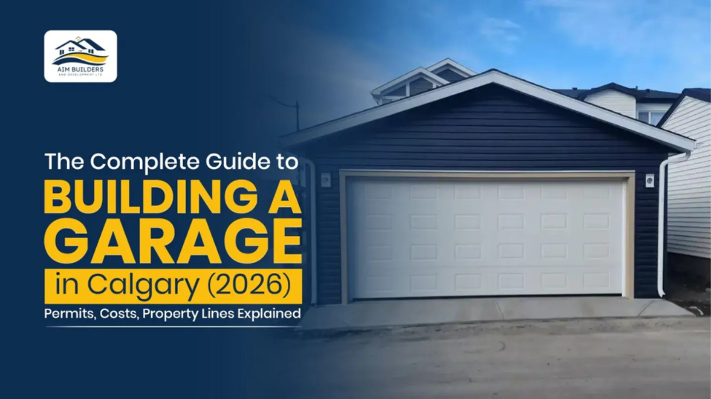 Garage construction in Calgary with permit and cost information 