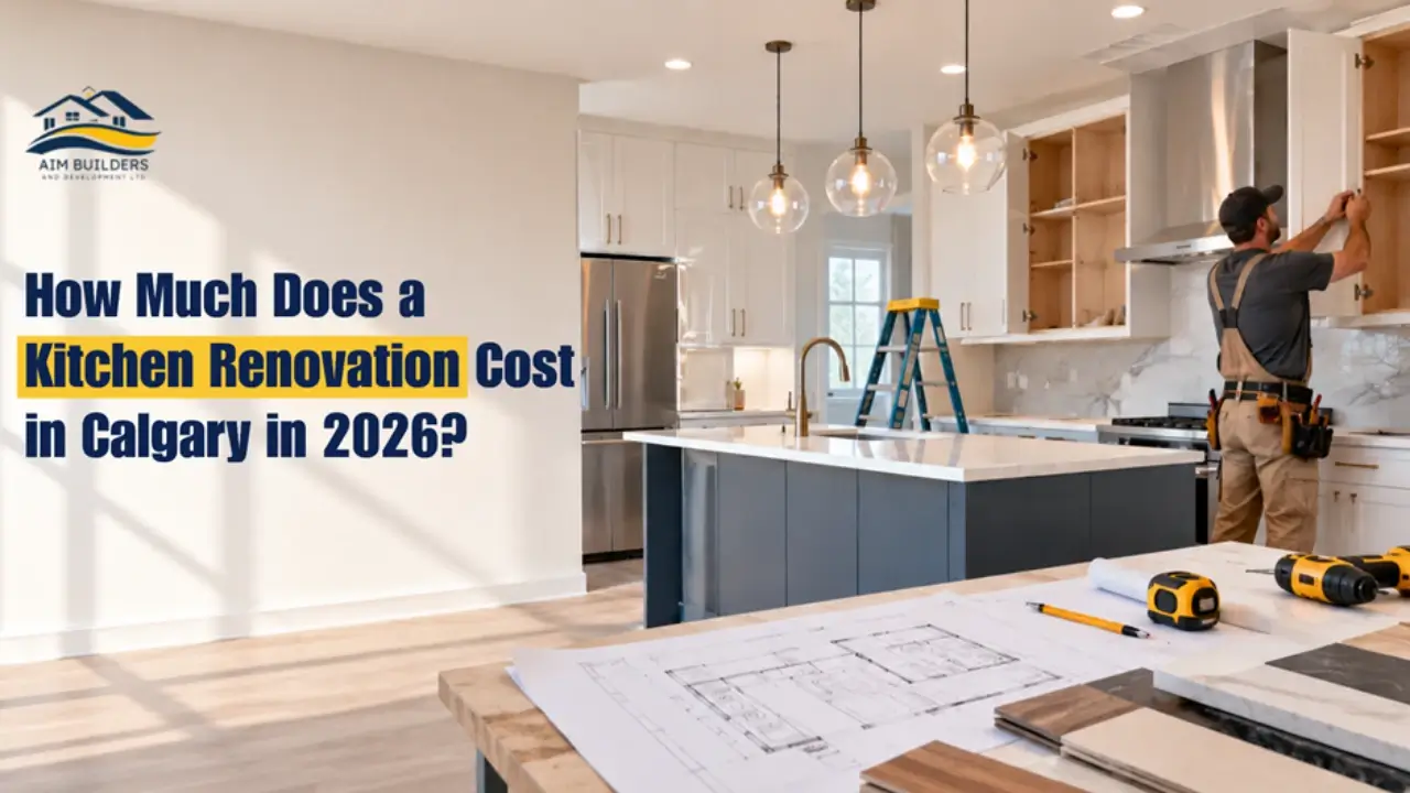 Modern kitchen renovation in Calgary with contractor